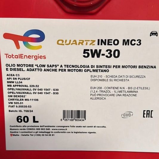 Fusto olio Total - 60 L