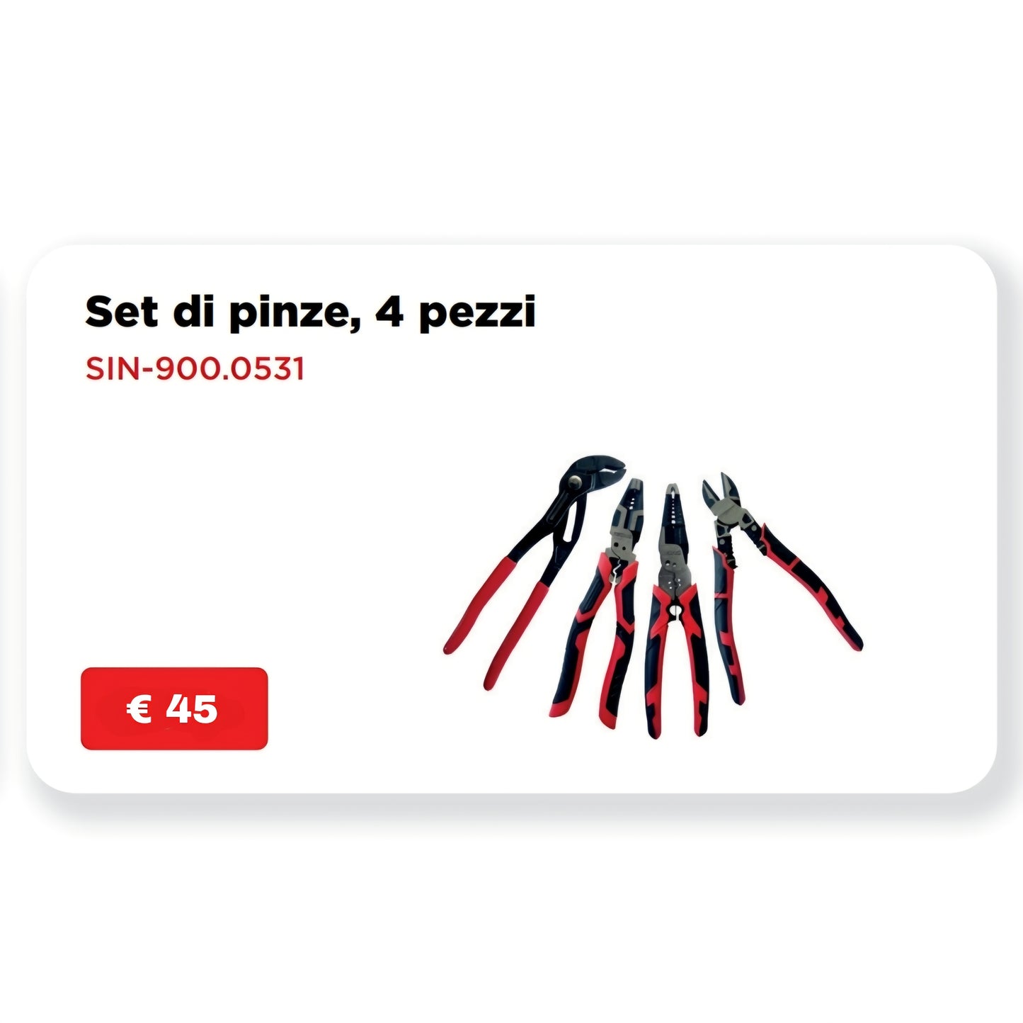 Set di pinze, 4 pz