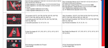 Chariot XXXL, 12 tiroirs, 471 outils
