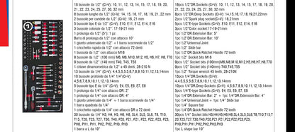 Chariot XXXL, 12 tiroirs, 471 outils