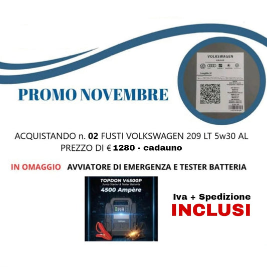 PROMO NOVEMBRE - 2 Fusti olio + Omaggio !