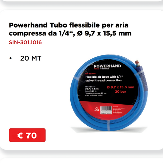 Tubo flessibile per aria compressa da 1/4"